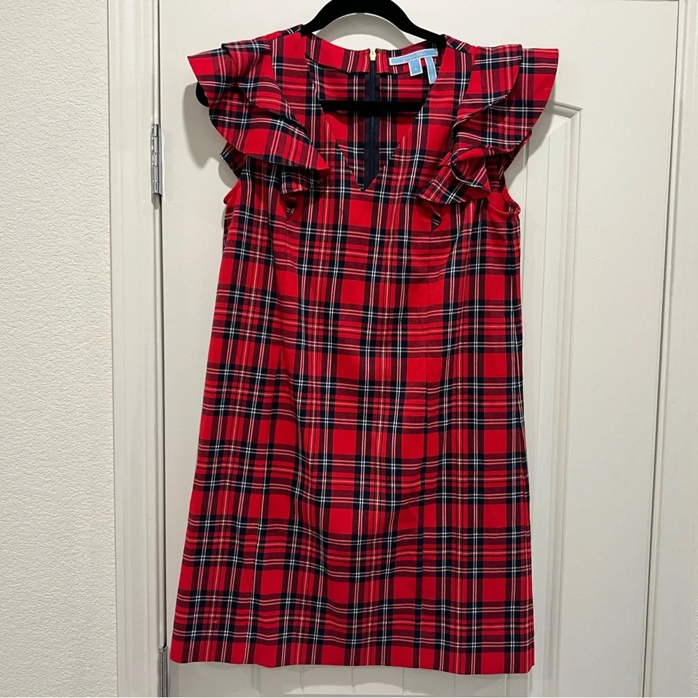 Draper James Angie Check Ruffle Shift Dress - Picture 7 of 12